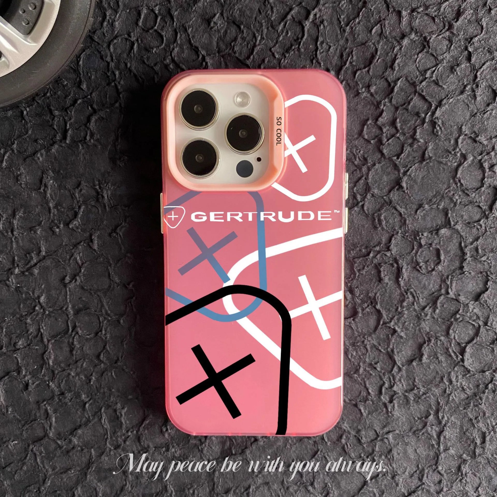 Coques Gertrude Rose iPhone 16 15 14 13 12 11 mini Pro Max X XR XSMAX 8 7
