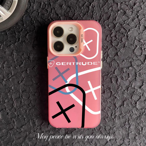 Coques Gertrude Rose iPhone 16 15 14 13 12 11 mini Pro Max X XR XSMAX 8 7